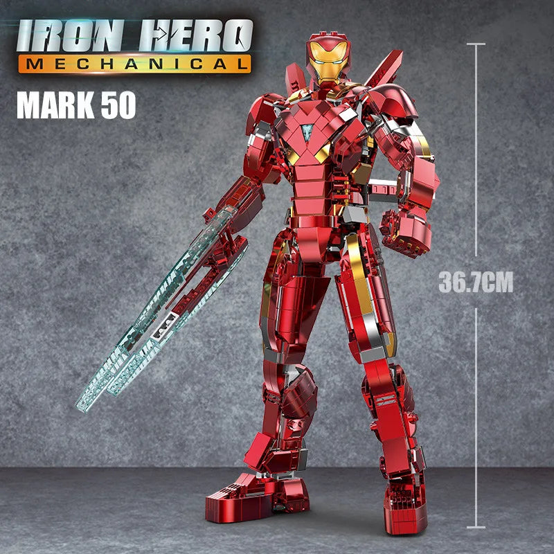 Lewan 2077 Steel Mech American Team Killer Assembled Building Blocks Boy Toy Gift Compatible with Lego
