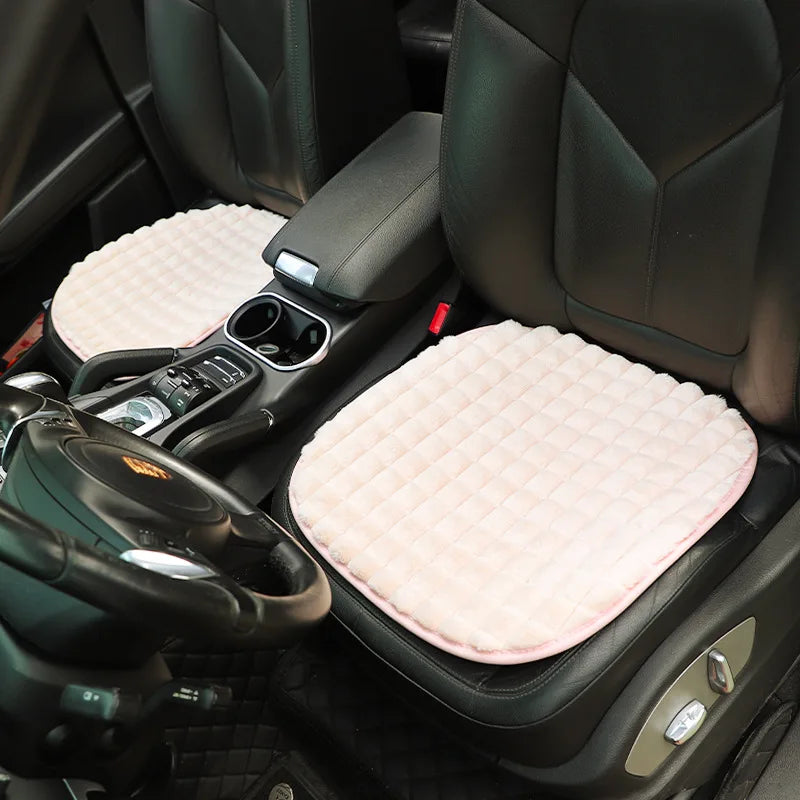 Universal Warm Plush Car Seat Cover Fur Rabbit hair-like Seat Protector Winter Suit for Most Car Cushion Interior Accessories
