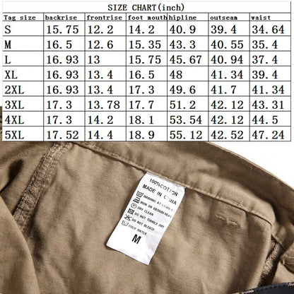 Cargo Pants Cotton Tactical Casual Pants Men Multi-Pockets Casual Pants Traninig Work Trousers For Man 2024 Plus Size 5XL