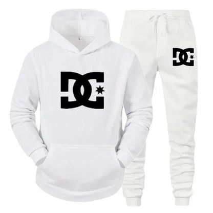 Men's autumn and winter new zipper sweatshirt and casual pants two-piece set, fashionable fitness and sports running suit