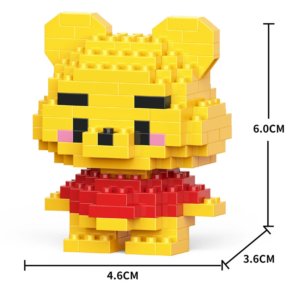 Cartoon Anime Hello Kitty Panda Refrigerator Magnet Blocks Kuromi My Melody Cinnamoroll Building Blocks Toy Kids Birthday Gift