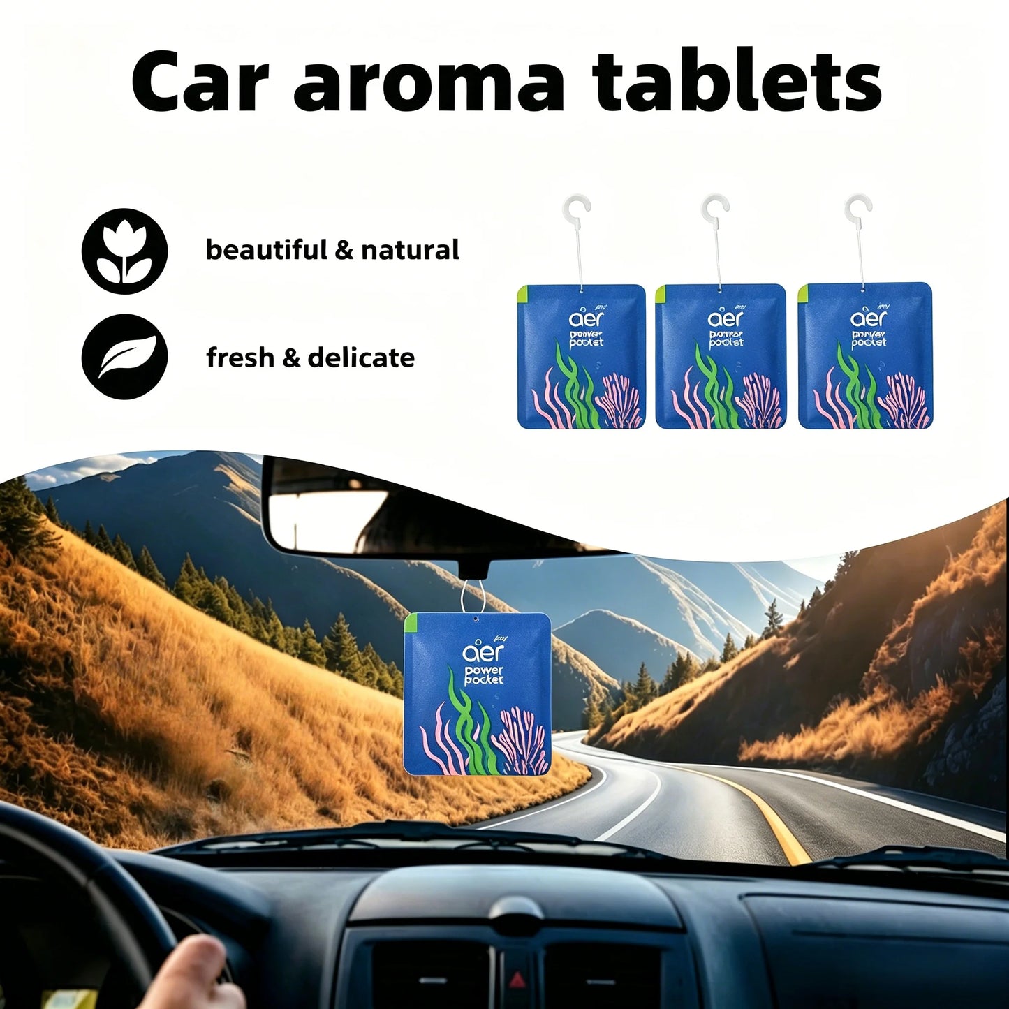 5-20pcs Sea Breeze Air Freshener, 30 Days Long-Lasting Fragrance, Car & Home Deodorizer, Ideal for Bathroom, Wardrobe & Gifting
