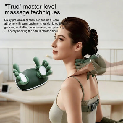 Neck Massager Electric Deep Tissue 4D Kneading Simulated Human Hand Massager for Neck Shoulder Pain Relief Muscle Relax