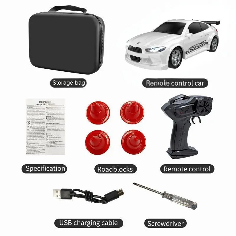 New 4WD 2.4GHZ RC Simulation Mini Drift Car Palm Racing Model Desk Toys 1/64 Scale Remote Control Car Gift for Children Boys.