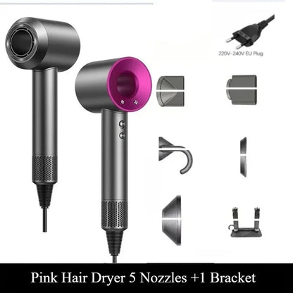 2026 Home Travel Professional Leafless Wall-mounted Hair Dryer Negative Ion with Air Collecting Scattering Nozzle Salon Tool