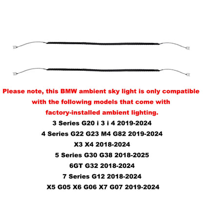 Upgraded Sunroof Ambient Light Strips For BMW 3/4/5/6GT/7/X3/X4/X5/X6/X7 Series G20 G26 G30 G05 G80 2019-2025 Interior Lighting