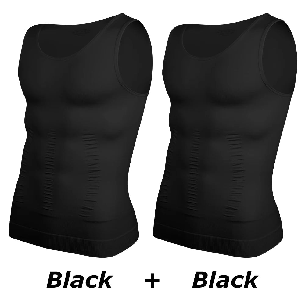 Men's Slimming Body Shapewear Corset Vest Shirt Compression Abdomen Tummy Belly Control Slim Waist Cincher Underwear Sports Vest