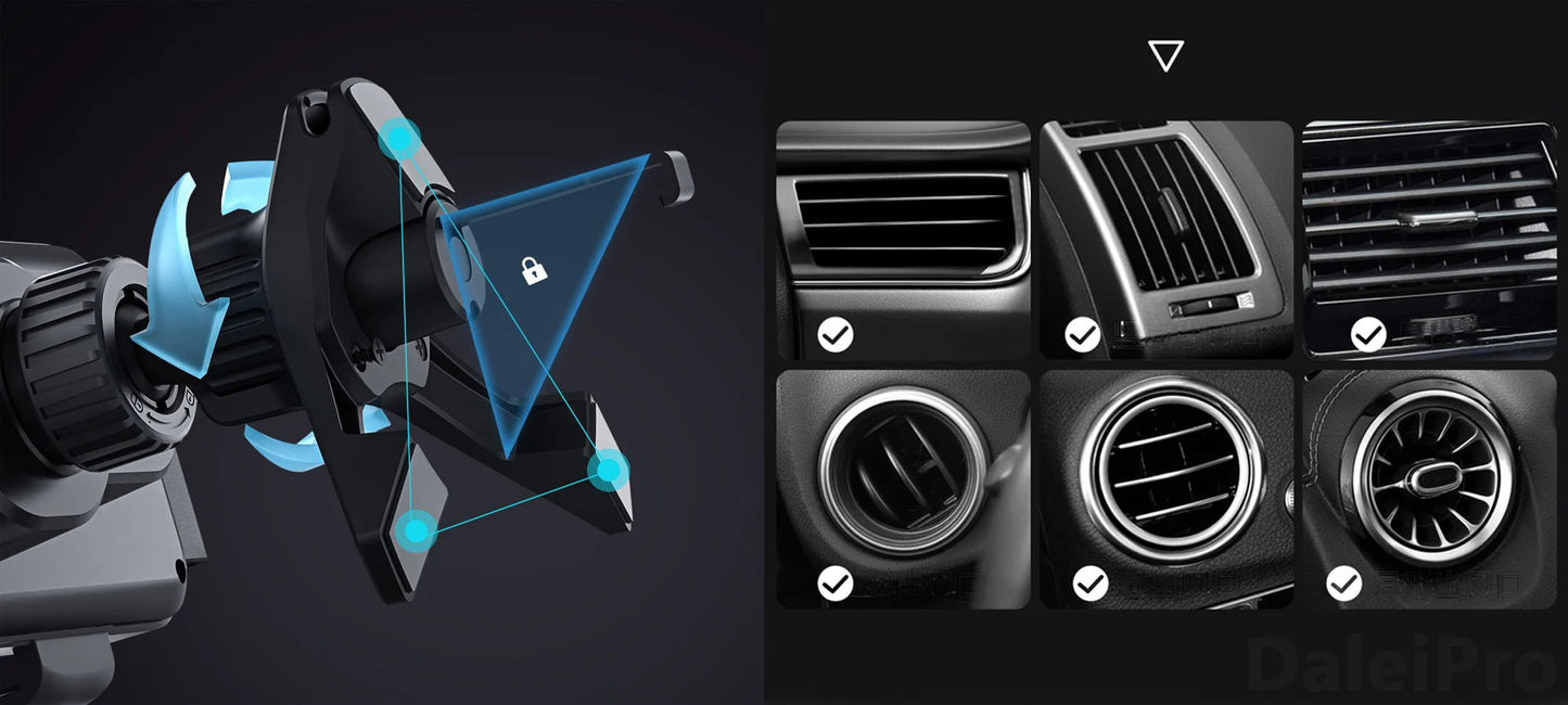 Universal Car Phone Holder Wireless Charger Phone Mount Intelligent Induction Electric Rotation Phone Holder Charger Magsafe