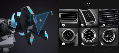 Universal Car Phone Holder Wireless Charger Phone Mount Intelligent Induction Electric Rotation Phone Holder Charger Magsafe