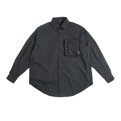 Autumn New Japanese Loose Shirt Cityboy Multi Pocket Shirt Trendy Brand Fashionable Loose Long Sleeve Shirt for Men and Women