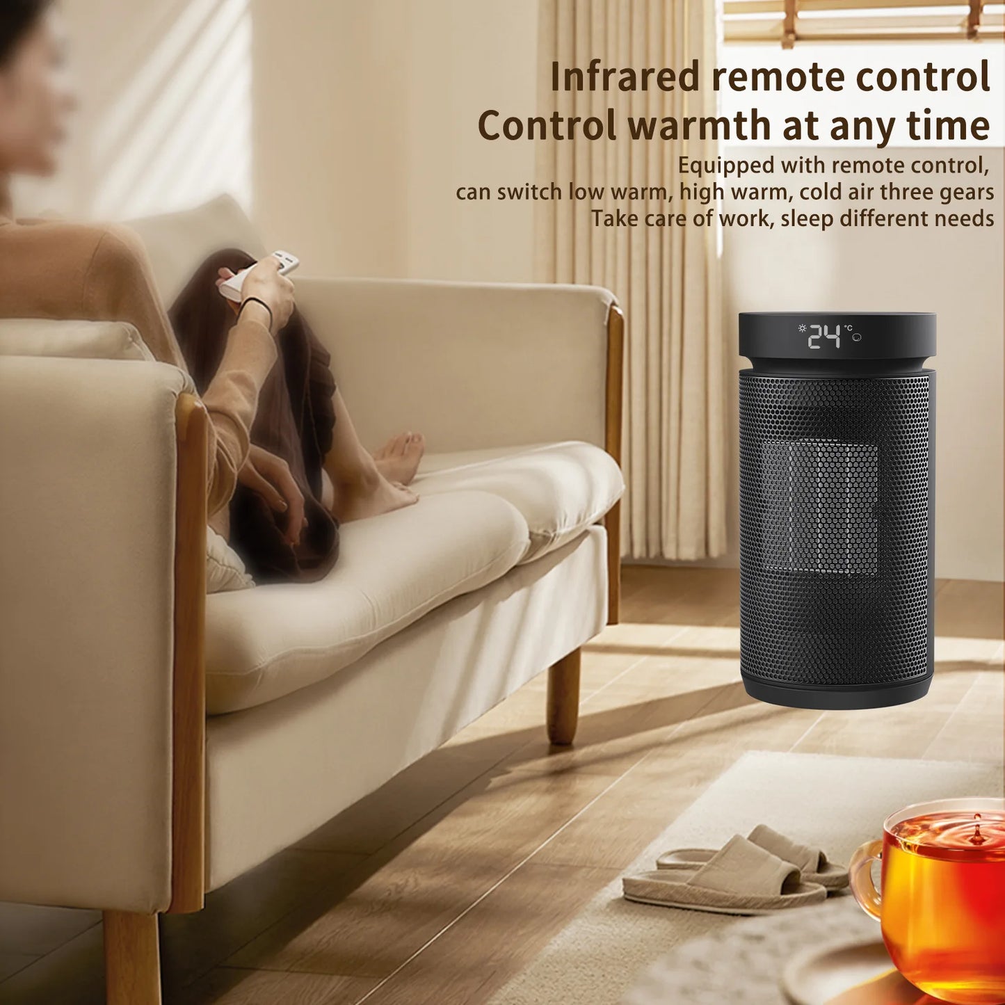 New Style Heater Fast Heating Fan Heater Ptc Heater Intelligent Remote Control Vertical Electric Heater Gas Electric Heater