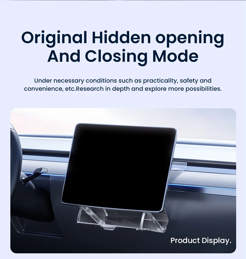 YZ For New Tesla Highland Model 3/Y/YL Juniper Tray Magnetic Under Screen Fold Storage Box ETC Screen Storage Box