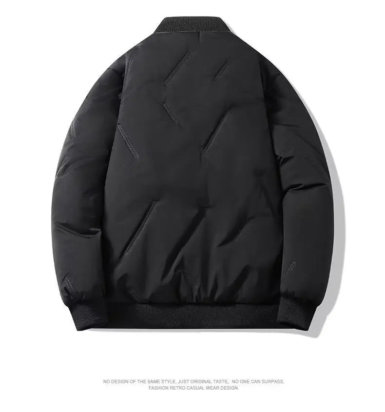 New autumn and winter baseball collar, men's fashionable and versatile cotton jacket, outer warm cotton jacket, baseball jacket,