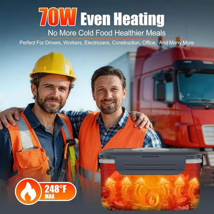 8000mAh Portable Electric Lunch Box with Automatic Heating, Ideal for Office or Outdoor Use