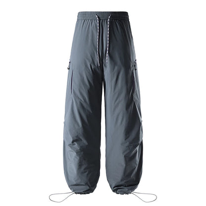 Thickened White Duck down Winter Trousers Men's 2025 New Style Autumn Winter Warmth Workwear Loose Fit Youth Casual Pants