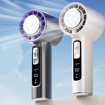 2024 New Semiconductor Refrigeration High-speed Handheld Electric Fan 3000mAh USB Portable Rechargeable Outdoor Small Fan