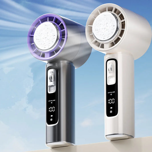 2024 New Semiconductor Refrigeration High-speed Handheld Electric Fan 3000mAh USB Portable Rechargeable Outdoor Small Fan