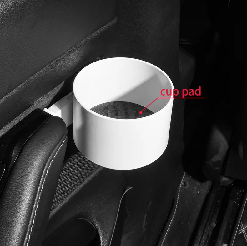 Cup Holder Adapter Tesla Model 3 Tesla Model Y Accessories Car Door Cup Holder Bottles Expander Organizer with Silicone Coaster