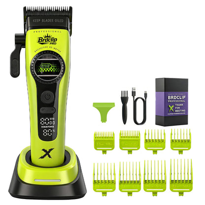 2026 3 Colors BRDCLIP 898C Professional 8000RPM Hair Clipper Outer-Rotor Brushless Motor 5-speed Adjustment DLC Detachable Blade