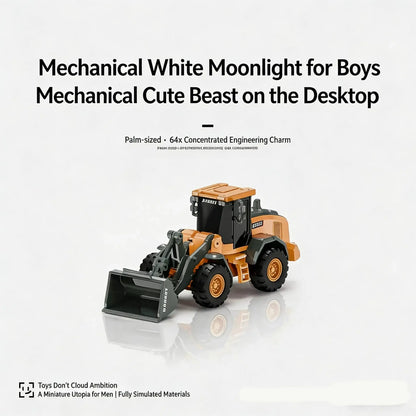1/64 Mini Remote Controlled Bulldozer, Forklift, Excavator Mining Car RC Engineering Vehicle - Gift for Boys Aged 3 and Over