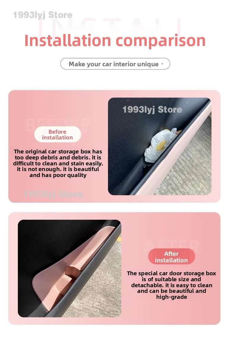 For BYD Seagull Car Door Storage Slots pad,Upgraded Accessories Interior Modification Dust-proof pad