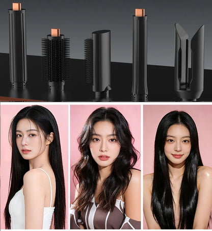 SenCiciMen Hair Styler Curling Iron Hair Hot Air Brush Curling Barrel Hair Dryer Salon Professional Curly Straight Hair Styler
