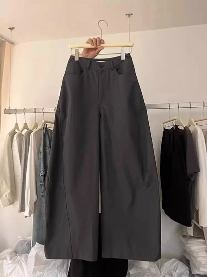 Korean Style Casual Pants Women's Summer New Large Size Fat MM Loose Hip Covering Slimming Wide Leg Long Pants