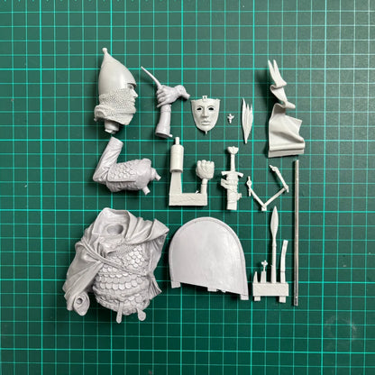 1/10 scale resin unpainted model kit, bust of a noble knight in the 13th-century royal court, unassembled and unpainted GK