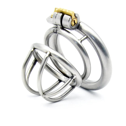 Small Penis Lock Male Steel Cock Cage Chastity Device Penis Ring Erotic Metal Bondage Husband Loyalty Sex Toys For Men