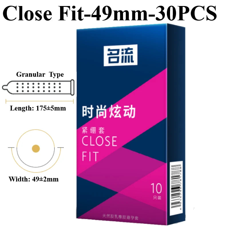 30PCS Small Condoms For Adult Sex 45/49mm Ultrathin 001 Penis Sleeve Sex Toys Hyaluronic Acid Condom Super Tight Cock Sleeve 18+