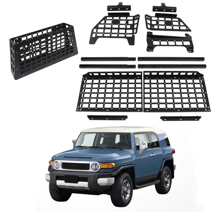 CGZ Molle Panels for Toyota FJ Cruiser 2007-2023 Rear Boot Trunk Shelf Cargo Storage Debris Racks Organizers