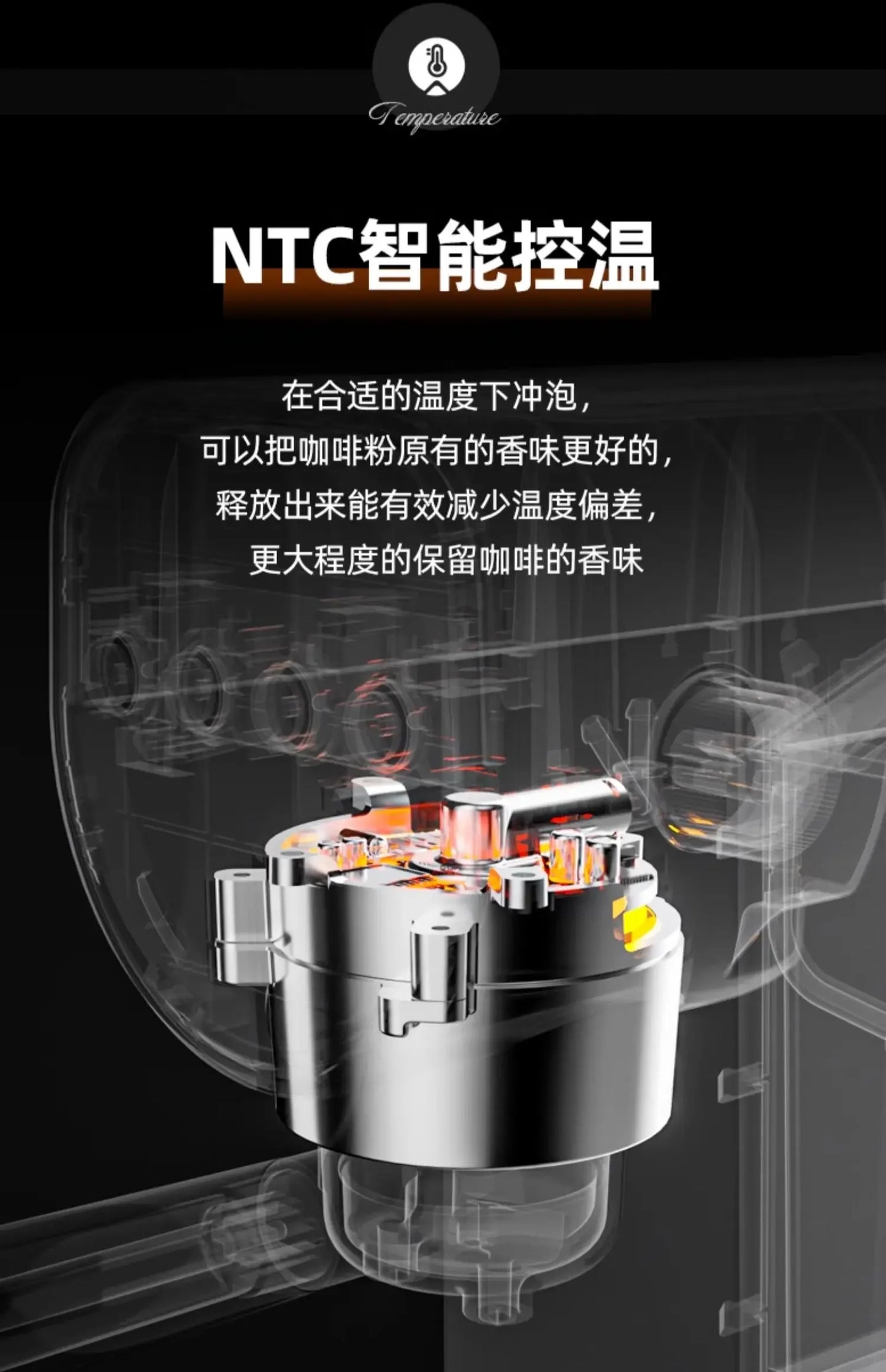 220V Tenfly Semi Automatic Espresso Machine 20Bar Pump Compact Home Coffee Maker with Steam Milk Frother AF