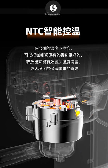220V Tenfly Semi Automatic Espresso Machine 20Bar Pump Compact Home Coffee Maker with Steam Milk Frother AF