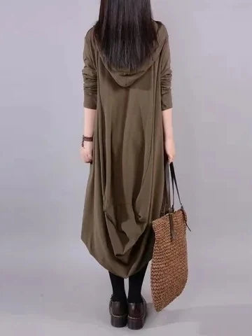 Casual Loose Long Sleeve Dress for Middle-Aged And Elderly Mothers Spring Autumn plus Size Women's Clothing Slimming Belly Co...