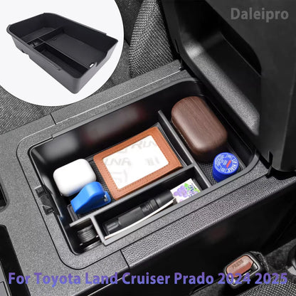 For Toyota Land Cruiser 250 Prado LC250 2024 2025 Center Console Organizer Tray Armrest Storage Box Layered Storage Box Tidying