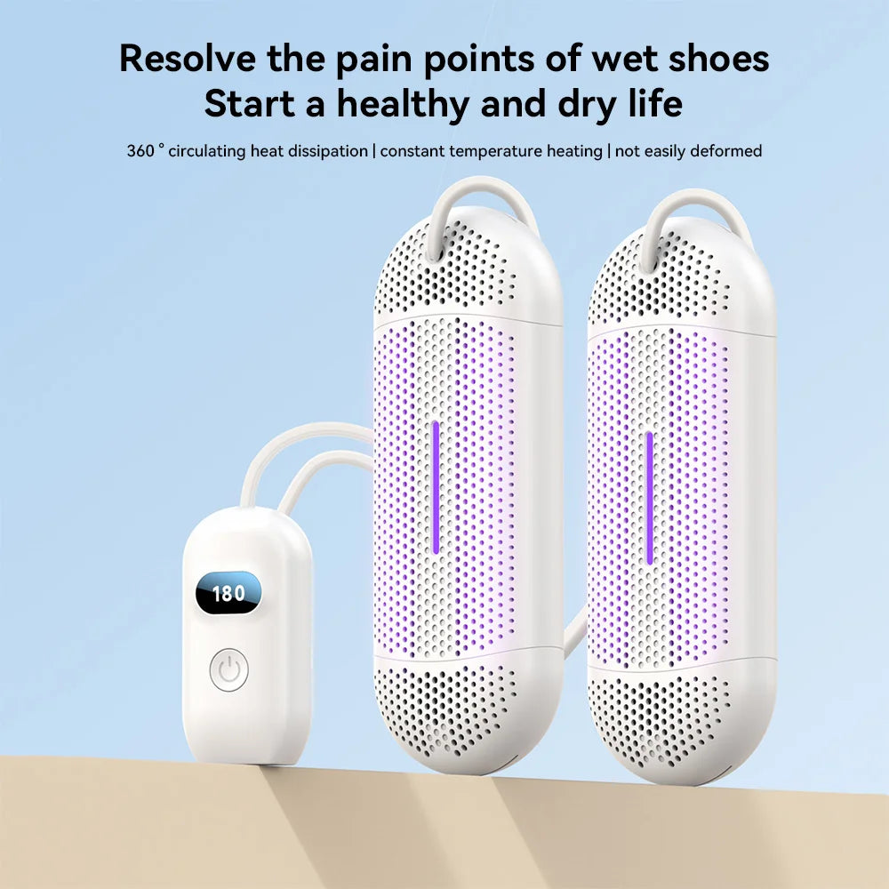 Shoe Dryer Household Foldable Drying Device Multi-Functional Dehumidification UV Dryer Deodorization Foot Warmer Heater
