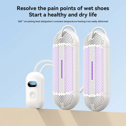 Shoe Dryer Household Foldable Drying Device Multi-Functional Dehumidification UV Dryer Deodorization Foot Warmer Heater