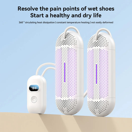 Shoe Dryer Household Foldable Drying Device Multi-Functional Dehumidification UV Dryer Deodorization Foot Warmer Heater