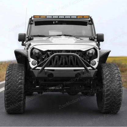 Shark Style for Jeep Wrangler JK 2008-2017 4x4 Front Bumper Grilles Offroad Racing Grills Air Vent Cover Trim Body Kit Auto Part