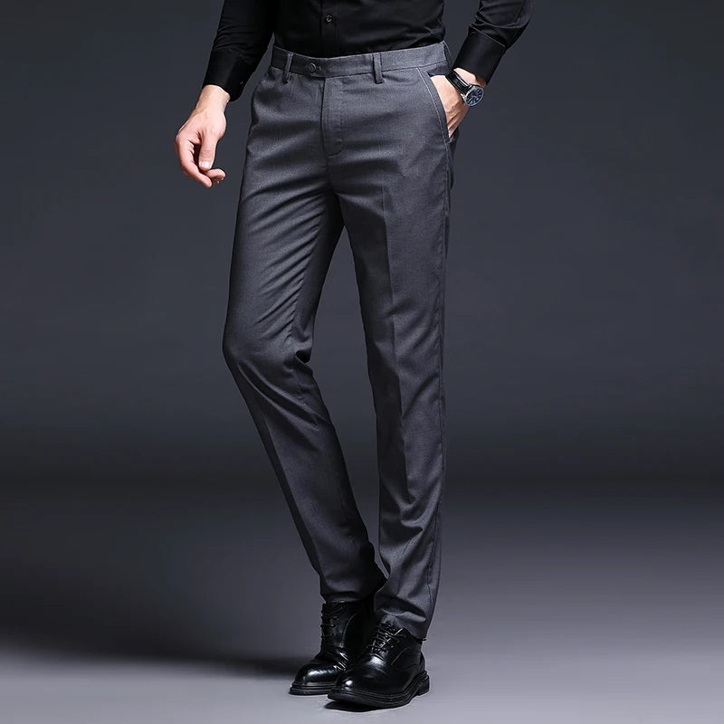 Top Grade New Brand Casual Fashion Business Suit Pant Office Trousers For Men Dress Pants Straight Trousers Men's Clothing