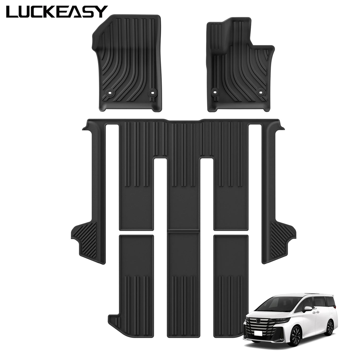 Right Drive for Toyota ALPHARD40 AH40 40 Series 2024 TPE All-weather Floor Mats Trunk Pad Anti-slip Cargo Liner Car Accessories