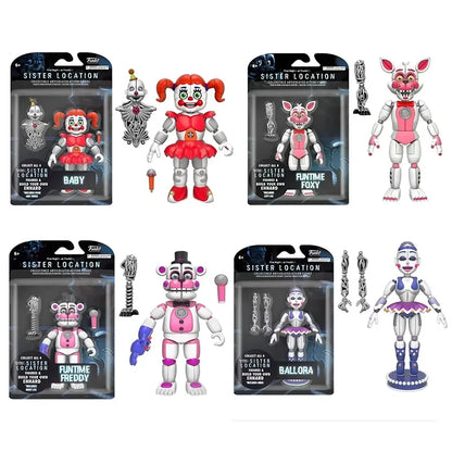 In Stock FNAFs bear's midnight harem five nights Bonnie/Freddy/Chica/Foxy Action Figure Model Toys Birthday Children's Gifts