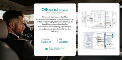 OTTOCAST Play2Video Ultra Wireless CarPlay AI BoxVideo Streaming forCar YouTube Netflix IPTV Plug&Play for Factory Wired CarPlay