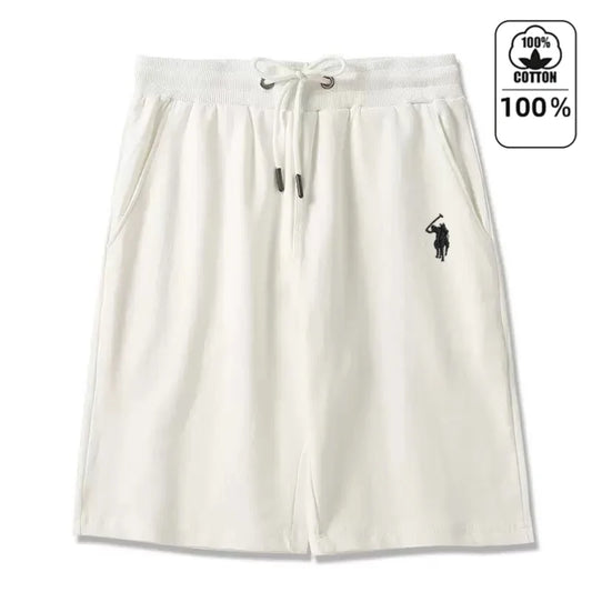 100%pure cotton high-end brand men's shorts summer fashion pony embroidery Paul breathable casual pants beach pants sports pants