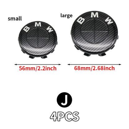 4Pcs/Set 56MM/68MM wheel hub center cap For BMW M X1F48 F13 G16 F33 E24 G23 G30 E70 F91 E92 F11 G80 X6E71 E86 F10 G60 G22 E46
