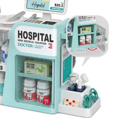 Kids Doctor Hospital Playset, Pretend Medical Station Toy, Doctor Tools, Nurse Play Gift Boys Girls Ages 3+
