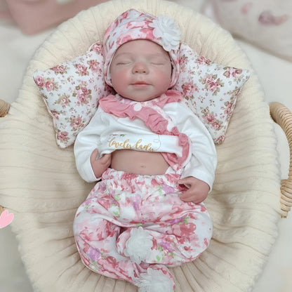 1PC / 2 Outfits 18Inch Open Mouth Pascale Soft Silicone Bebe Reborn Girl Doll With Painted Skin Washable bebe reborn de silicona