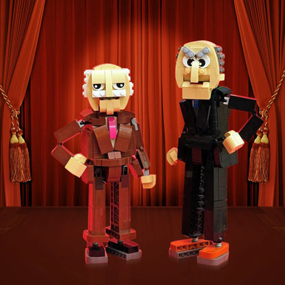 Gobricks MOC Waldorf and Statler Brickheadz Building Blocks Ideal Figure Bricks Sets Children DIY Model Adult Toys Birthday Gift