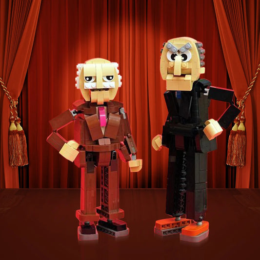 Gobricks MOC Waldorf and Statler Brickheadz Building Blocks Ideal Figure Bricks Sets Children DIY Model Adult Toys Birthday Gift
