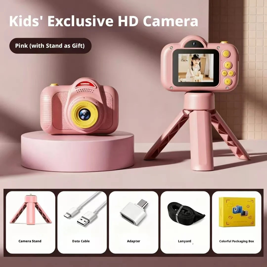 2026 New Kids Camera Cartoon Mini Digital Camera HD 1080P Video Recorder Portable Toddler Toys Birthday Gift for Boys Girls